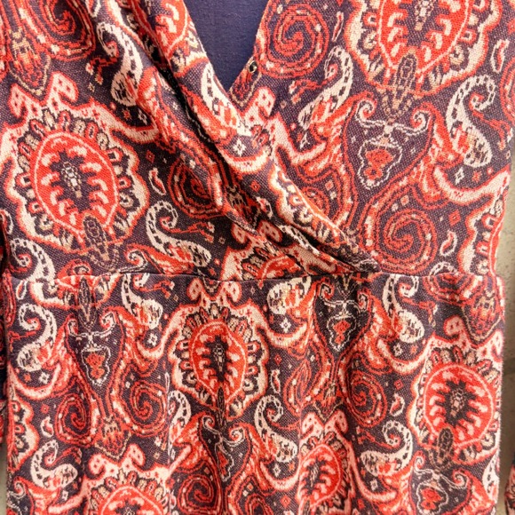 Maeve Anthropologie MP Womens Paisley Print Boho Revival Festival  Mini Dress - Picture 5 of 12